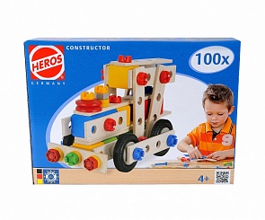 Конструктор Локомотив, 4 варианта сборки, 100 деталей (Heros, 39027)